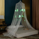 OctoRose Glow in The Dark Moon & Star Bed Canopy Mosquito Net Fits Crib, Twin, Full, Queen, King and Calking. 23"x98"x472"