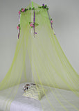 OctoRose Flower Top Around Bed Canopy Mosquito Net for Bed, Dressing Room, Out Door Events