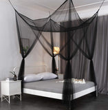 OctoRose 4 Poster Mosquito NET, Four Post Bed Canopy Elegant Screen Netting Canopy Curtains, Full Queen King