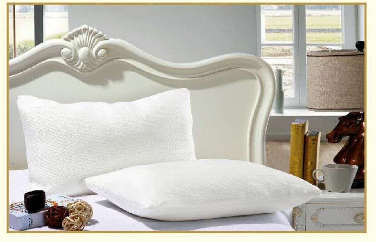 OctoRose Bamboo Fiber Zippered Pillowcase Pillow Cover Ivory White