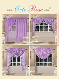 OctoRose  Royalty Custom Waterfall Window Valance and Swags & Tails  132x47"