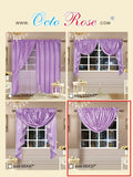 OctoRose Royalty Custom Waterfall Window Valance Swags  66x37" (Wide x Long)