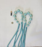 OctoRose 2 PCS Window Curtain Tieback  Large Rayon Fabric Generous Ball and Beads