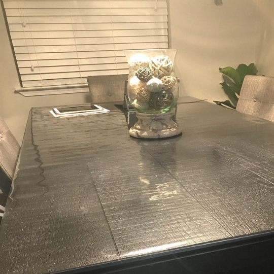 OctoRose Cut Size in USA for You Soft Glass Crystal Clear Transparent PVC Table Cover Furniture Protector Pad