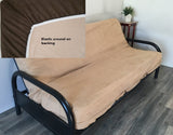 OctoRose Queen Size Elastic Around on Backing Bonded Micro Suede Easy Fit Fitted Futon Cover, Sofa Bed Mattress Protector