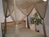 OctoRose 4 Poster Mosquito NET, Four Post Bed Canopy Elegant Screen Netting Canopy Curtains, Full Queen King