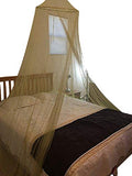 OctoRose Round Hoop Bed Canopy Mosquito Net in Large Size Elegant Curtains Screen Netting fit Crib Twin, Full, Queen, King or Cal king size bed