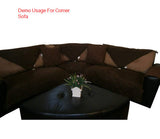 Upholstery Flocking Coffee Brown Color Sofa couch Sofa Sleeper Cover with Anti-slip backing (TM) and buckle (TM) tight