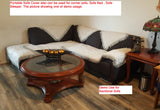 Upholstery Flocking Coffee Brown Color Sofa couch Sofa Sleeper Cover with Anti-slip backing (TM) and buckle (TM) tight