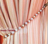 OctoRose Set of 2 Beads Tiebacks for Window Curtain Drapes, Bed Canopy, or Home Decor