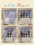 OctoRose Royalty Organza Window Curtain Panel, Window Curtain Set (118x84")