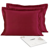 OctoRose King Size Set of 2 Zipper Enclosure Super Strong and Durable Pillow Case/Protector/Cover/Pillowcase Silky Satin Less Wrinkle Smooth Feeling
