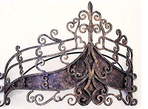 Paint in USA Metal Iron Wall Teester Bed Canopy Drapery Crown Hardware Over bed or Window WD-DMZ9