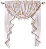 OctoRose Royalty Custom Waterfall Window Valance Swags & Tails, Window Curtain Set 66x47" (wide x long)
