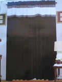 OctoRose Pair of Micro Suede Window Curtain/Drapes/Panels with Sheer Linen Valance and Tieback