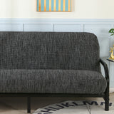 OctoRose Heavy Duty 3 Side Zipper Upholstery Thick Linen Futon Cover Sofa Bed Mattress Protector