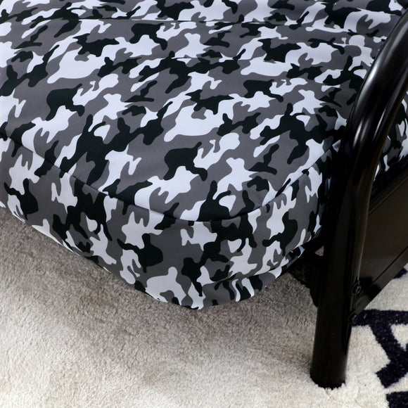OctoRose Oxford Camo Grey 3 Side Zipper Futon Cover  Sofa Bed Mattress Protector Slipcover