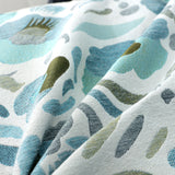 OctoRose Heavy Duty Full Size 3 Side Zipper Upholstery Thick Chenille Beige with SageGreen TealBlue Mixed Futon Cover Sofa Bed Mattress Protector
