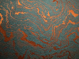OctoRose Heavy Duty 3 Side Zipper Upholstery Jacquard Blue / Orange Futon Cover Sofa Bed Mattress Slipcover