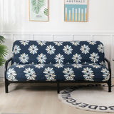 OctoRose Heavy Duty Full Size 3 Side Zipper Upholstery Chenille Blue Futon Cover Sofa Bed Mattress Slipcover