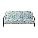 OctoRose Heavy Duty Full Size 3 Side Zipper Upholstery Chenille Beige / Green Futon Cover Sofa Bed Mattress Slipcover