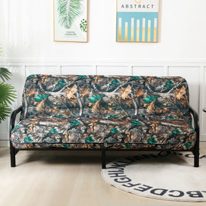 OctoRose Linen Camo Green 3 Side Zipper Futon Cover  Sofa Bed Mattress Protector Slipcover