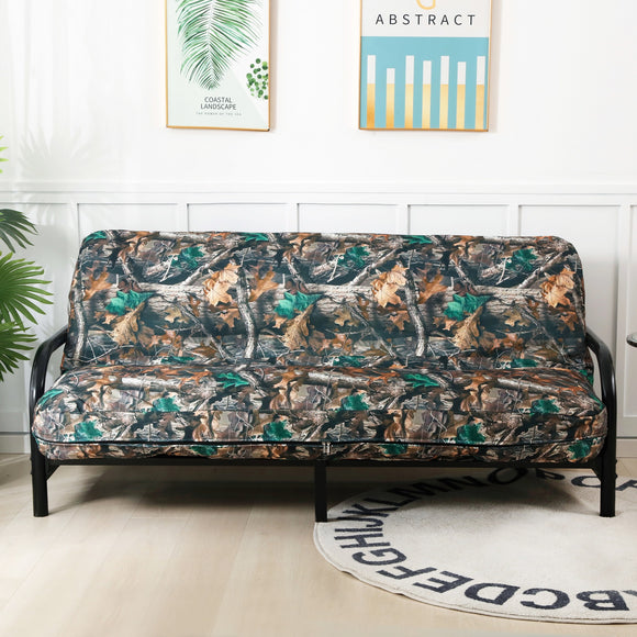 OctoRose Linen Camo Green 3 Side Zipper Futon Cover  Sofa Bed Mattress Protector Slipcover