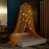 OctoRose Glow in The Dark Halloween Ghost Bed Canopy Mosquito Net Fits Crib, Twin, Full, Queen, King and Calking. 23"x98"x472"