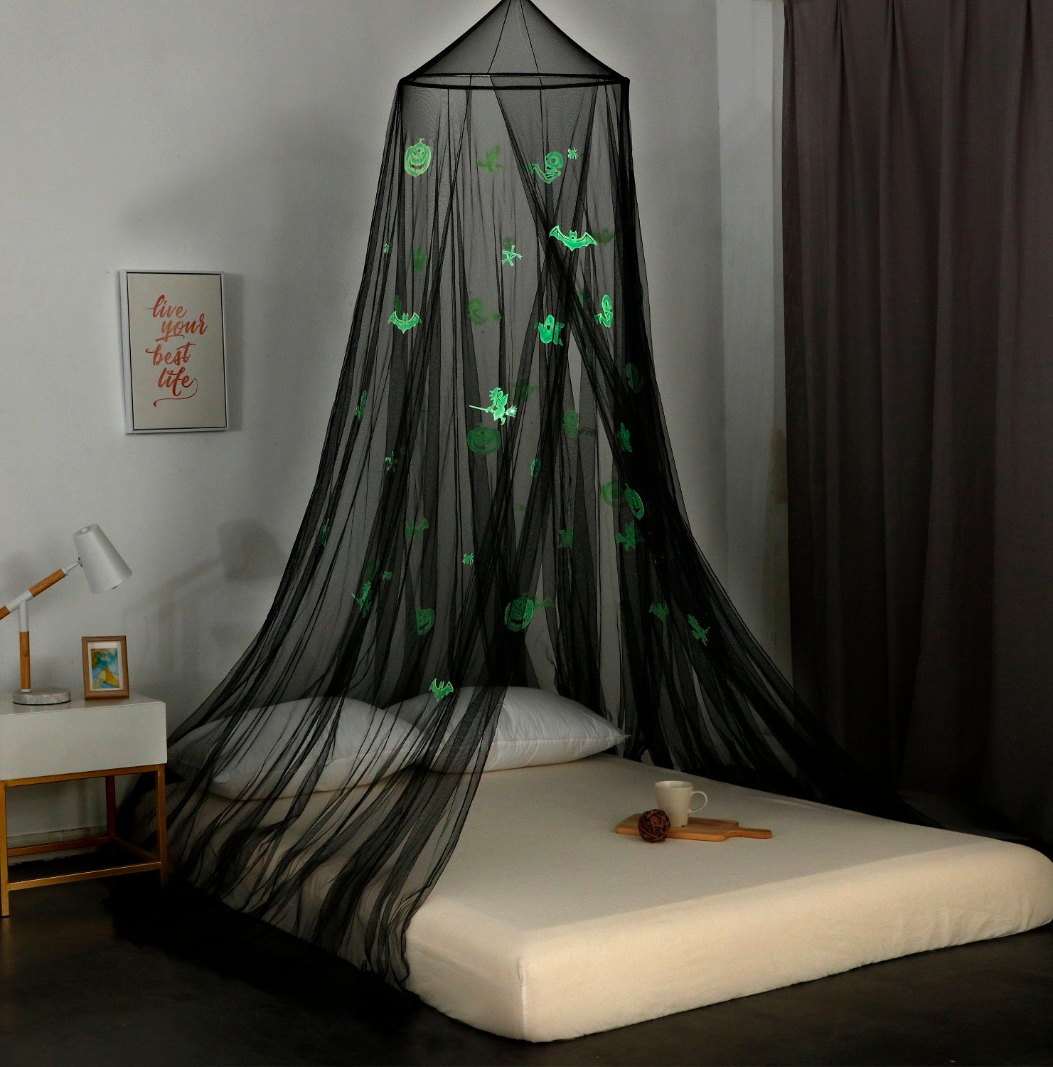 Copy of Copy of OctoRose Glow in The Dark Bed Canopy Mosquito Net Fits Crib, Twin, Full, Queen, King and Calking. 23"x98"x472"