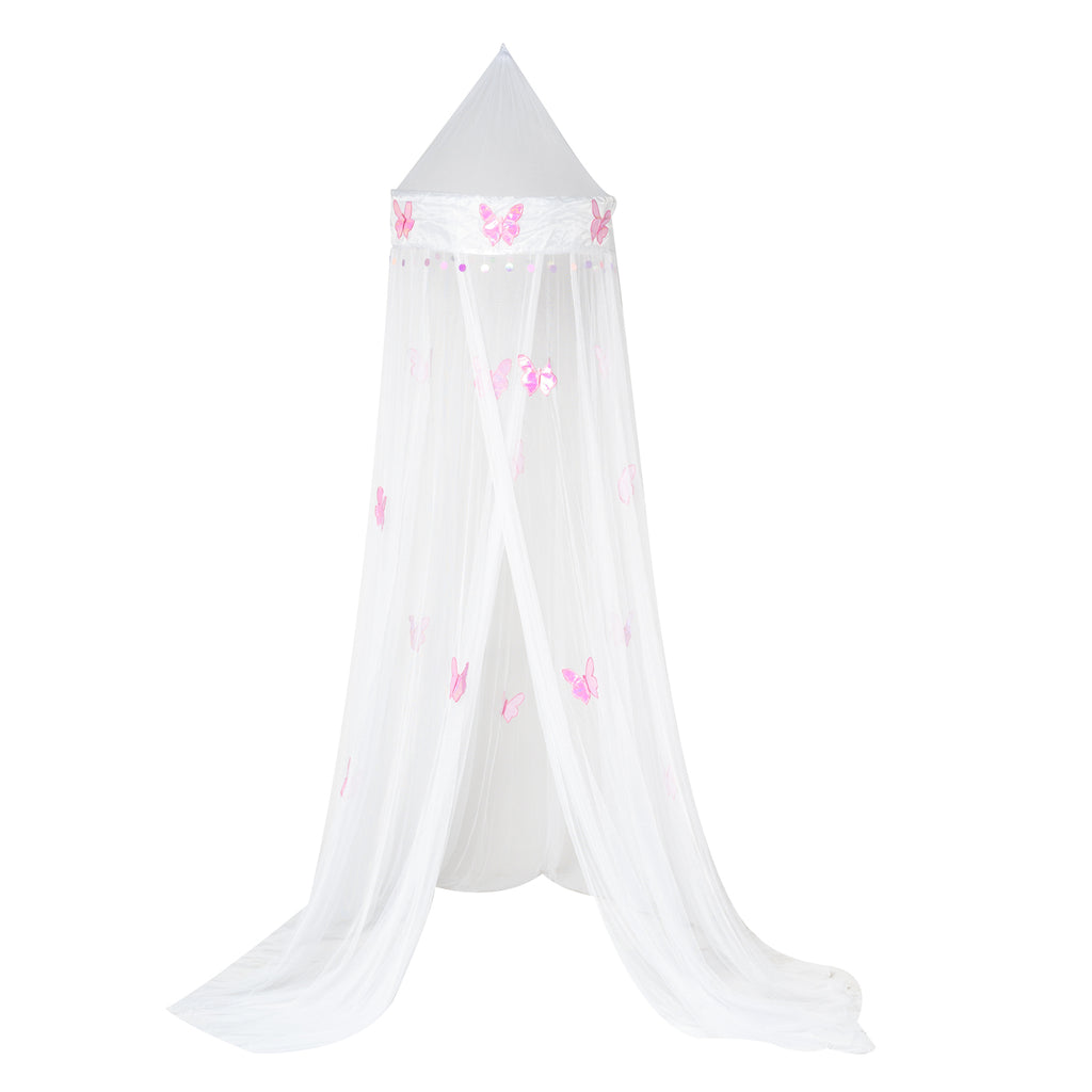 OctoRose Round Hoop Butterfly Bed Canopy Mosquito Net in Large Size Elegant Curtains Screen Netting fit All Size Bed.