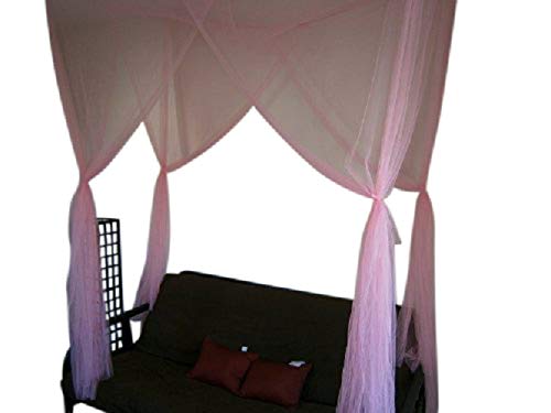 4 Poster Bed Canopy Netting Functional Mosquito Net For Twin Size Bed