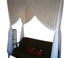 4 Poster Bed Canopy Netting Functional Mosquito Net For Twin Size Bed