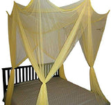 OctoRose 4 Poster Mosquito NET, Four Post Bed Canopy Elegant Screen Netting Canopy Curtains, Full Queen King