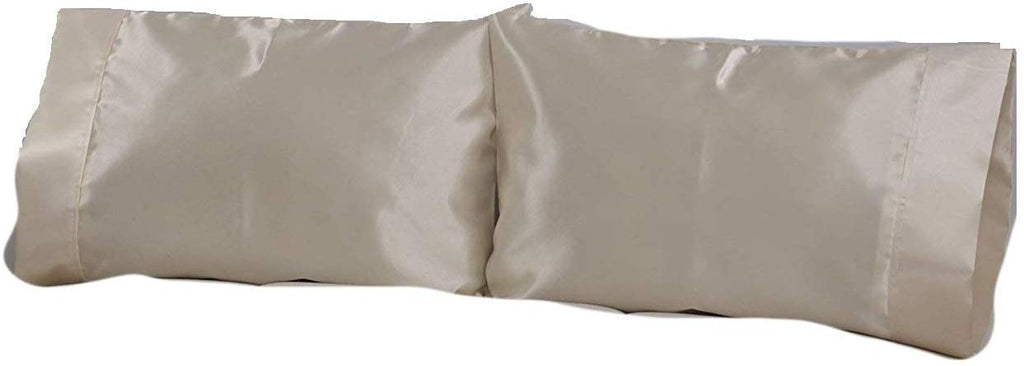 OctoRose Royalty Queen Size Set of 2 Super Strong and Durable Pillow Case/Protector/Cover Silky Satin Less Wrinkle Smooth Feeling