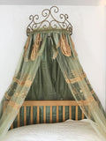 Paint in USA Metal Iron Wall Teester Bed Canopy Drapery Crown Hardware Over bed or Window WD-430X