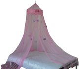 OctoRose Princess Crown Bed Canopy, Mosquito net for Crib, Twin, Full, Queen or King Size Pink White