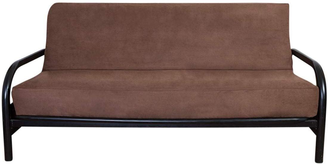 OctoRose Queen Size Elastic Around on Backing Bonded Micro Suede Easy Fit Fitted Futon Cover, Sofa Bed Mattress Protector