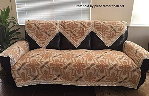OctoRose Upholstery Chenille Lace Gold or Blue Color Sofa couch Sofa Sleeper Cover with Anti-slip backing
