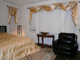 OctoRose  5 pcs Royalty Custom Waterfall Window Valance and Swags & Tails Fit Max Wide Upto 150" Window