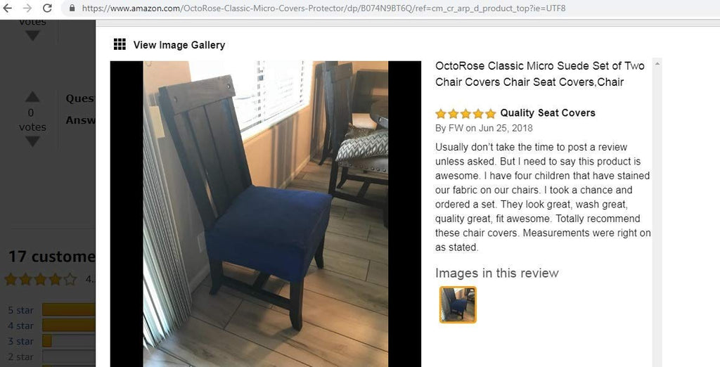 OctoRose Set of Two Made to fit Any Dining Chairs with The arms or Without The arms Upholstery Material Chair Cover Chair Seat Cover, Dinning Chair with arms slipcover.