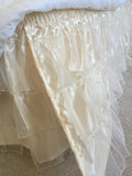 OctoRose Twin /  FULL Royalty 3 Layer Organza and Satin Easy Fit Bed Dressing Waterfall Bed Skirt Dust Ruffle