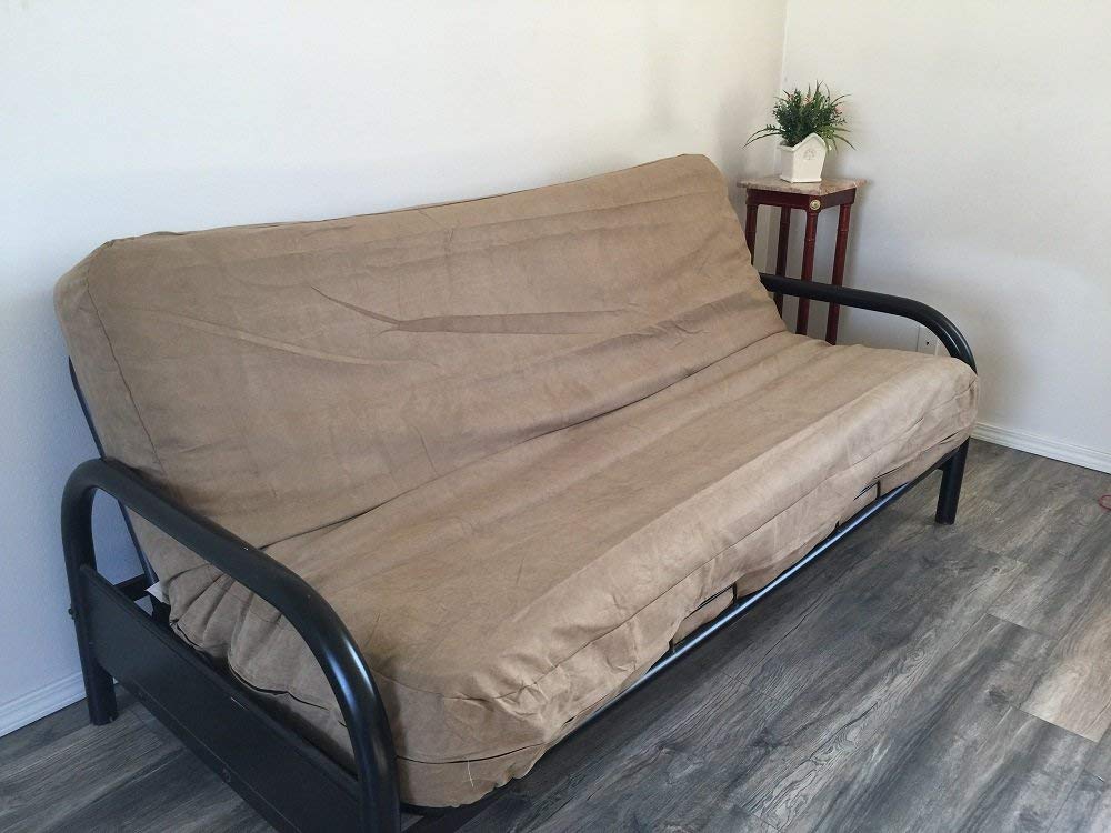 OctoRose Heavy Duty Full Size Custom Made Full Size Micro Suede  3 Side Zipper Futon Cover (No frame and mattress included) , Sofa Bed Mattress Protector over 10 color available