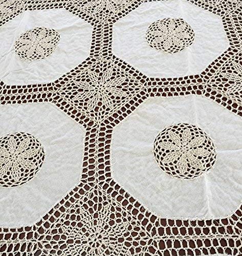 100% Cotton Handmade Crochet Throw Pillow Covers Cushion Cases (Set of 2, 18x18")