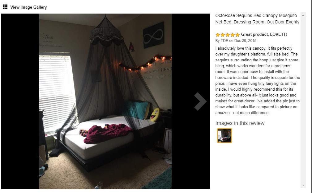 OctoRose Bed Canopy Mosquito Net