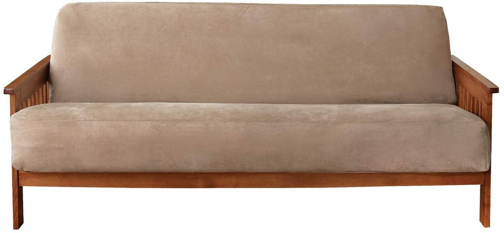 OctoRose Heavy Duty Full Size Custom Made Full Size Micro Suede  3 Side Zipper Futon Cover (No frame and mattress included) , Sofa Bed Mattress Protector over 10 color available