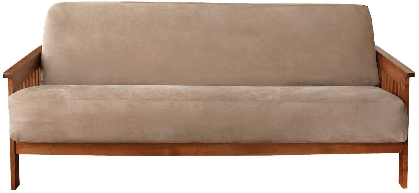 OctoRose Heavy Duty Full Size Custom Made Full Size Micro Suede  3 Side Zipper Futon Cover (No frame and mattress included) , Sofa Bed Mattress Protector over 10 color available