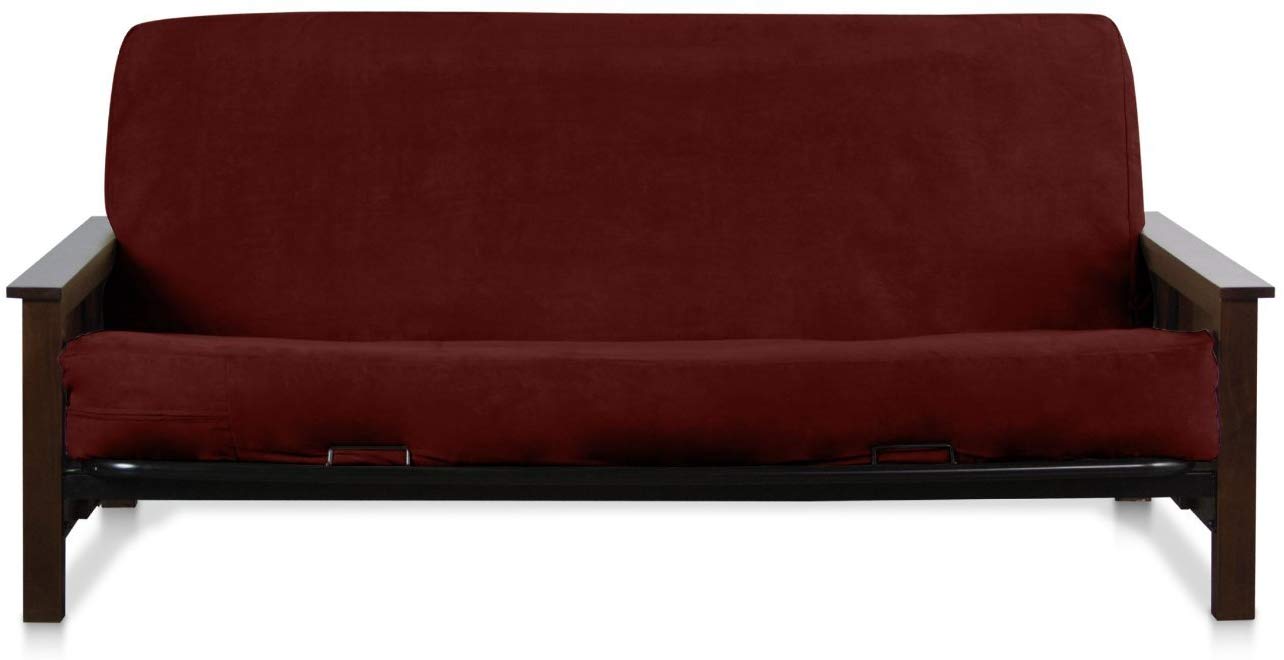 OctoRose Heavy Duty Full Size Custom Made Full Size Micro Suede  3 Side Zipper Futon Cover (No frame and mattress included) , Sofa Bed Mattress Protector over 10 color available