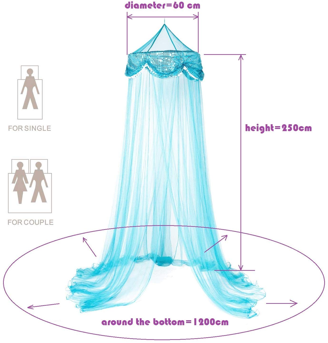 OctoRose Bed Canopy Mosquito Net