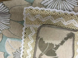 OctoRose Chenille with Cotton Lace Coffee Table Runner or Placemats (14x20"-S4)