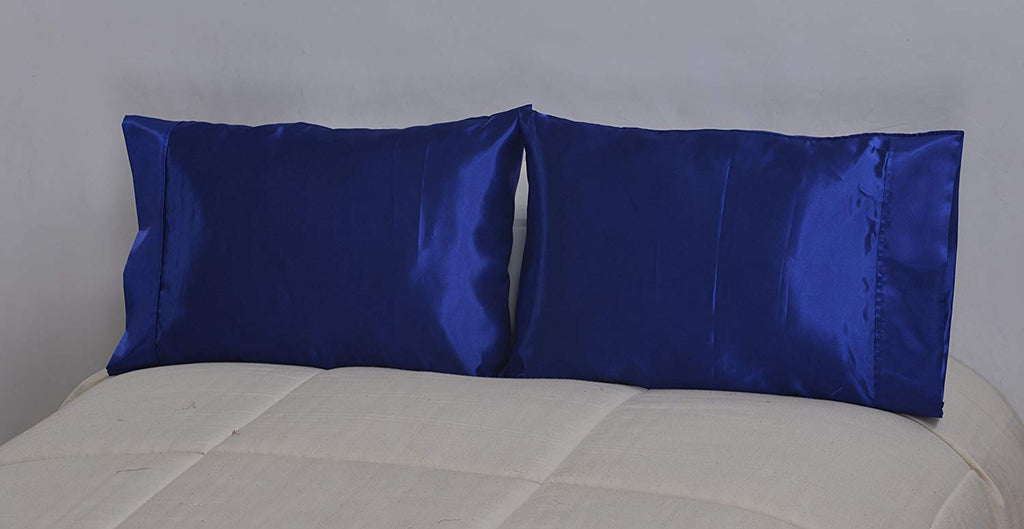 OctoRose Royalty Queen Size Set of 2 Super Strong and Durable Pillow Case/Protector/Cover Silky Satin Less Wrinkle Smooth Feeling